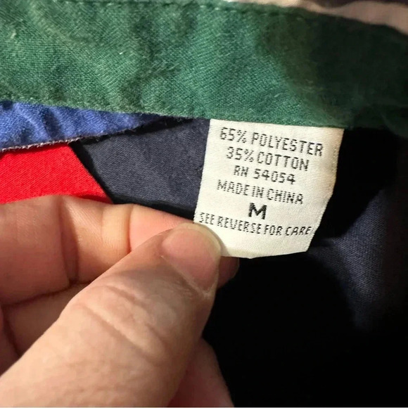 Bugle Boy vintage boys size medium blue and red button down shirt - Picture 4 of 4